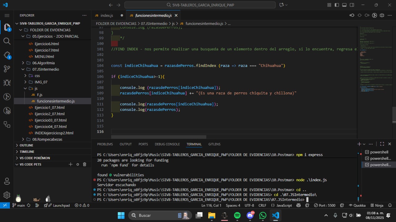 Prueba de trabajo JS Intermedio - Captura 1