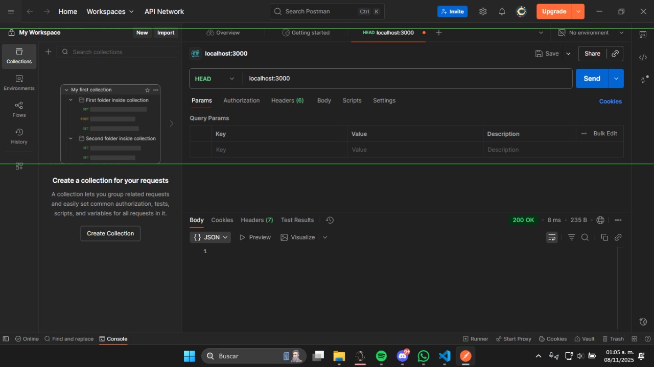 Prueba de trabajo Postman - Método HEAD