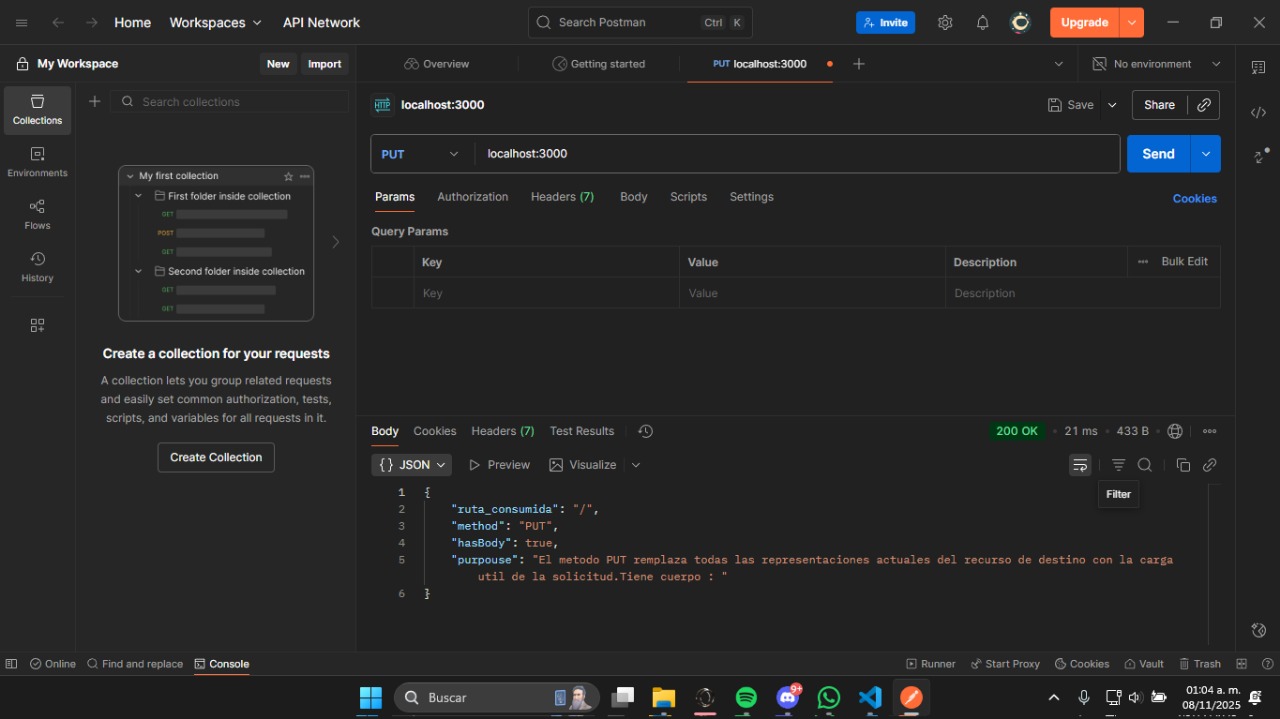 Prueba de trabajo Postman - Método PUT