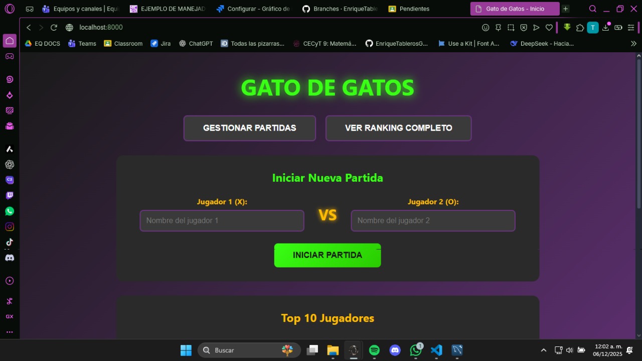 Pantalla principal del juego